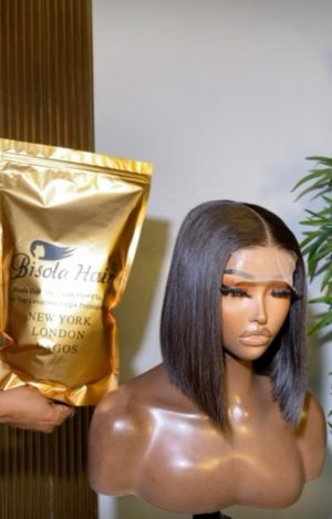 Ngozi Lagos Side Part Bone Straight Luxe Donor SDD Hair Ready Made, Ready To Wear Wig Order This Sexy Wig Now #best seller